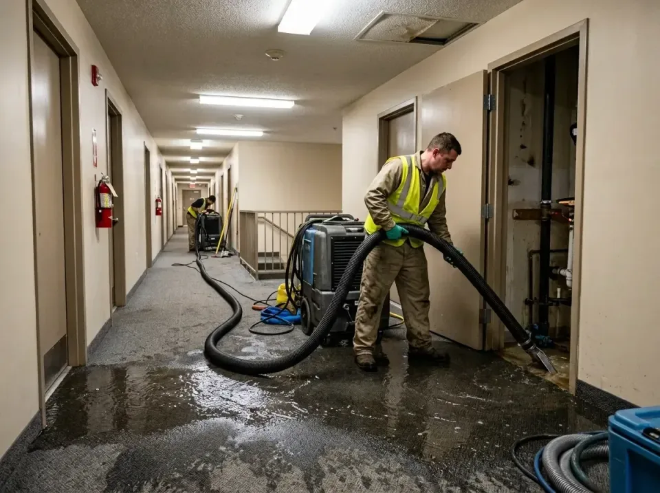 multi-unit-apartment-hallway-f-005 — frequently asked questions, Emergency Burst Pipe Water Extraction & Removal in Woodsfie…